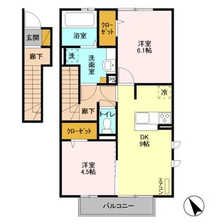 パリス【2階】の間取り