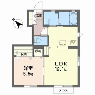 シャーメゾンアベール【1階】の間取り