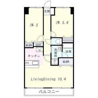 メビウスエース【1階】の間取り