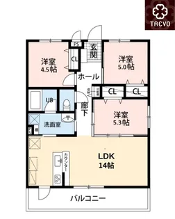 トレボ エヌ シェロエマーレ【2階】の間取り