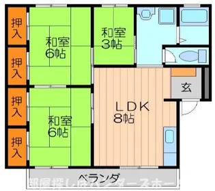 プライブ香里園【3階】の間取り