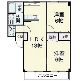 アイパレット岩屋【1階】の間取り