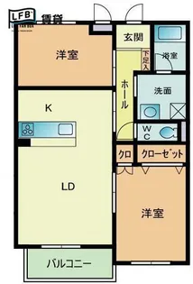ゼルコバI【2階】の間取り