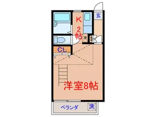 ア-バン三菊【1階】の間取り