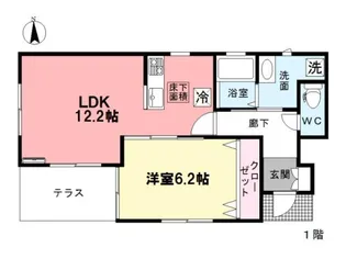 下石神井T棟【1階】の間取り