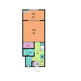 ロイヤルハイツ野々市 106号室【1階】の間取り