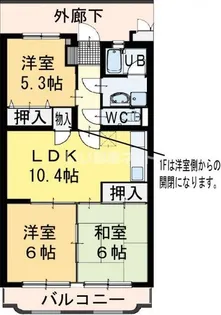 ハーブメゾン賀好【3階】の間取り