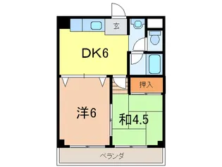本町アパートメント【3階】の間取り