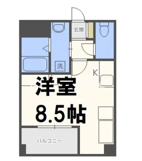 リバパレス靭公園【4階】の間取り
