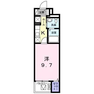 コスモ・ガーデン上足洗【3階】の間取り