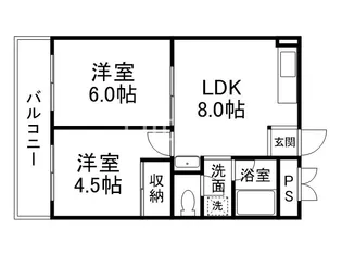 サンシャインコーポ新宮【3階】の間取り