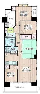 ナイスアーバン大島【5階】の間取り