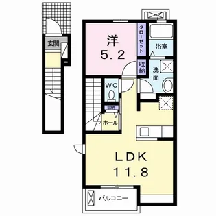 ガーデンハウスII【2階】の間取り
