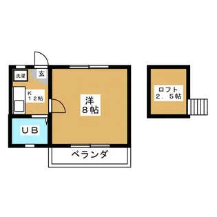 美野和コーポ【2階】の間取り