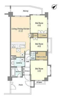 コンフォリア上池台【2階】の間取り