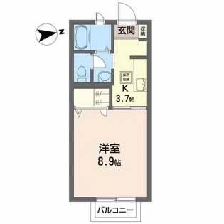 パルシオ ウエスト【1階】の間取り
