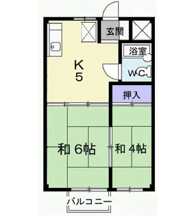 シティハイツ石渡【2階】の間取り