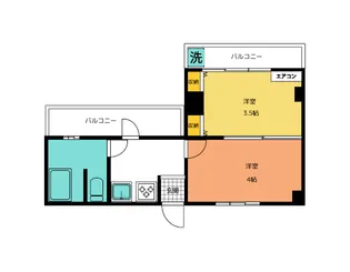 ロイヤルハイツ別府【5階】の間取り