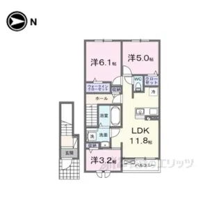 ファインビレB【2階】の間取り