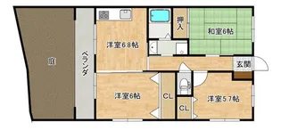 グレース府中【1階】の間取り