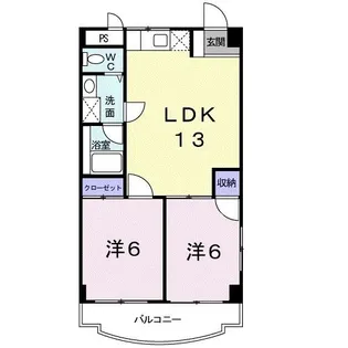 メゾントクツネ【4階】の間取り