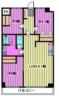 サンライト南浦和2番館【2階】の間取り