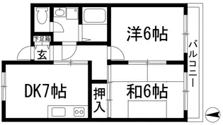 めふハイツ【2階】の間取り