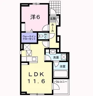 モンテリッチレジデンス甲府【1階】の間取り