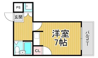 フロントリバー東難波【9階】の間取り