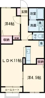 ルミエール ハルム【1階】の間取り