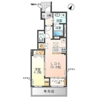 パルク フェルメ【1階】の間取り