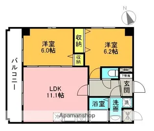 浅草シックス【6階】の間取り