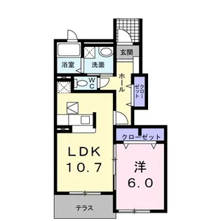 ル・シエル【1階】の間取り