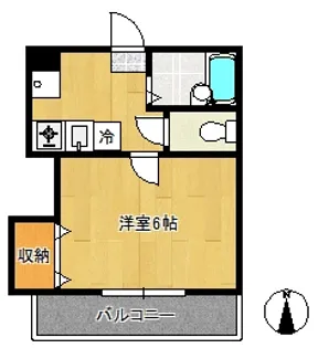 中道ハイツ【1階】の間取り
