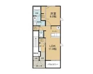 グレイスロッジH.I【1階】の間取り