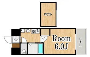 エステムコート難波WEST-SIDE大阪ドーム前【4階】の間取り