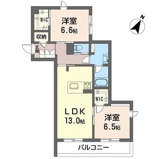 リアン ブルーム【1階】の間取り
