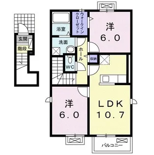 ジェントリーB棟【2階】の間取り