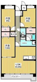 グランフィールド山王【1階】の間取り