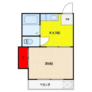 大沢ハイツ【1階】の間取り