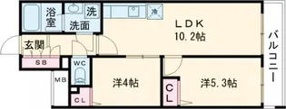 マインド梅島【1階】の間取り