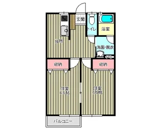 サンハイツこがね【1階】の間取り