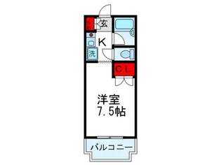 嶋津ハイツ【1階】の間取り