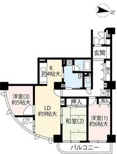UR竹の塚第三【5階】の間取り