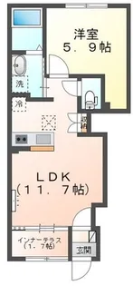 Grandeur Mihara (グランドゥール美原)【1階】の間取り
