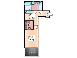 ヴィラ-ジュ駅前【2階】の間取り
