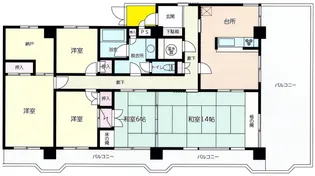 ファーストタウン中央【5階】の間取り