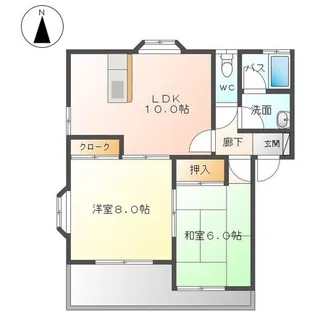 メゾンdeアヴェニール【2階】の間取り