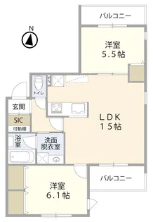 ローズガーデン【3階】の間取り