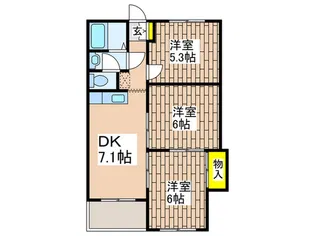 ミネハイツ【1階】の間取り